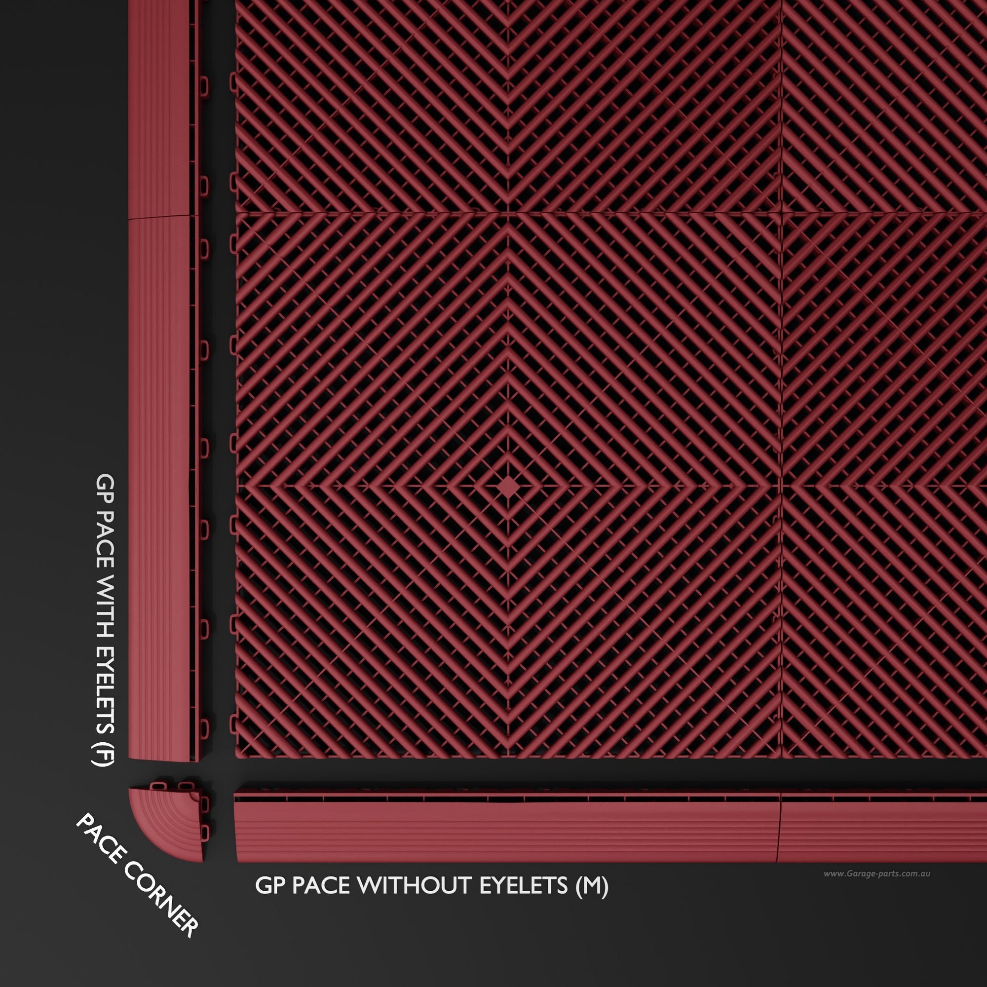 GP FLOOR PACE Corner Blood Red