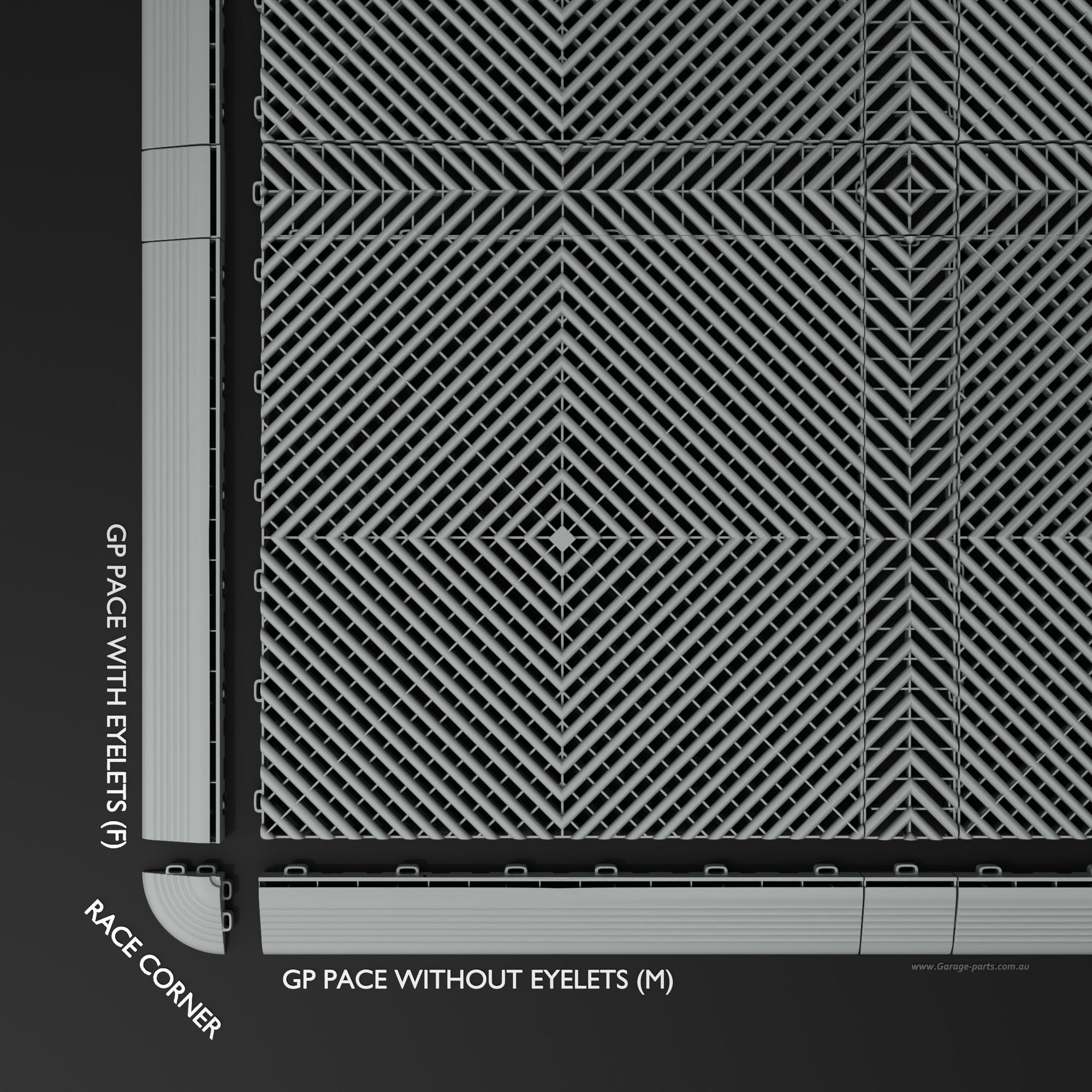 GP FLOOR PACE Strip Edge Light Grey